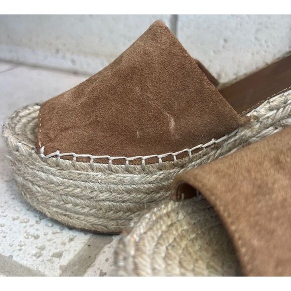 Marc Fisher Alida Espadrille Platform Wedge Natural  Brown Sandal Size 11 - Picture 15 of 16